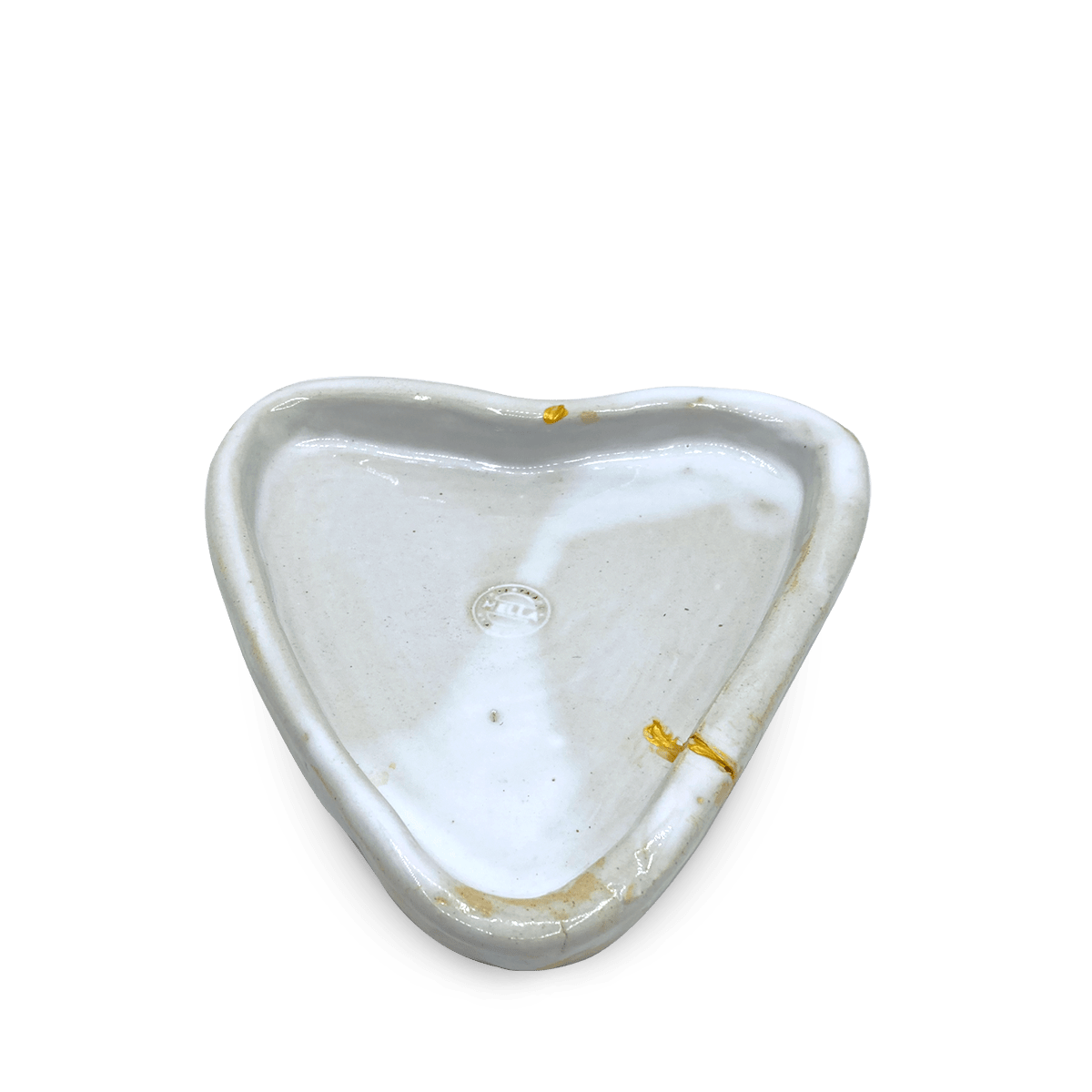 Bandeja Corazón Blanco Brillo Kintsugi 2