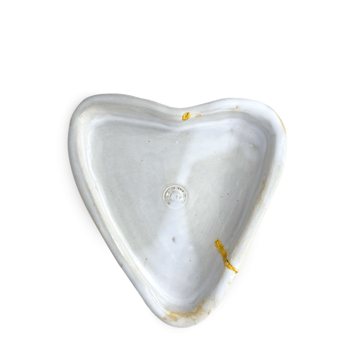 Bandeja Corazón Blanco Brillo Kintsugi 3