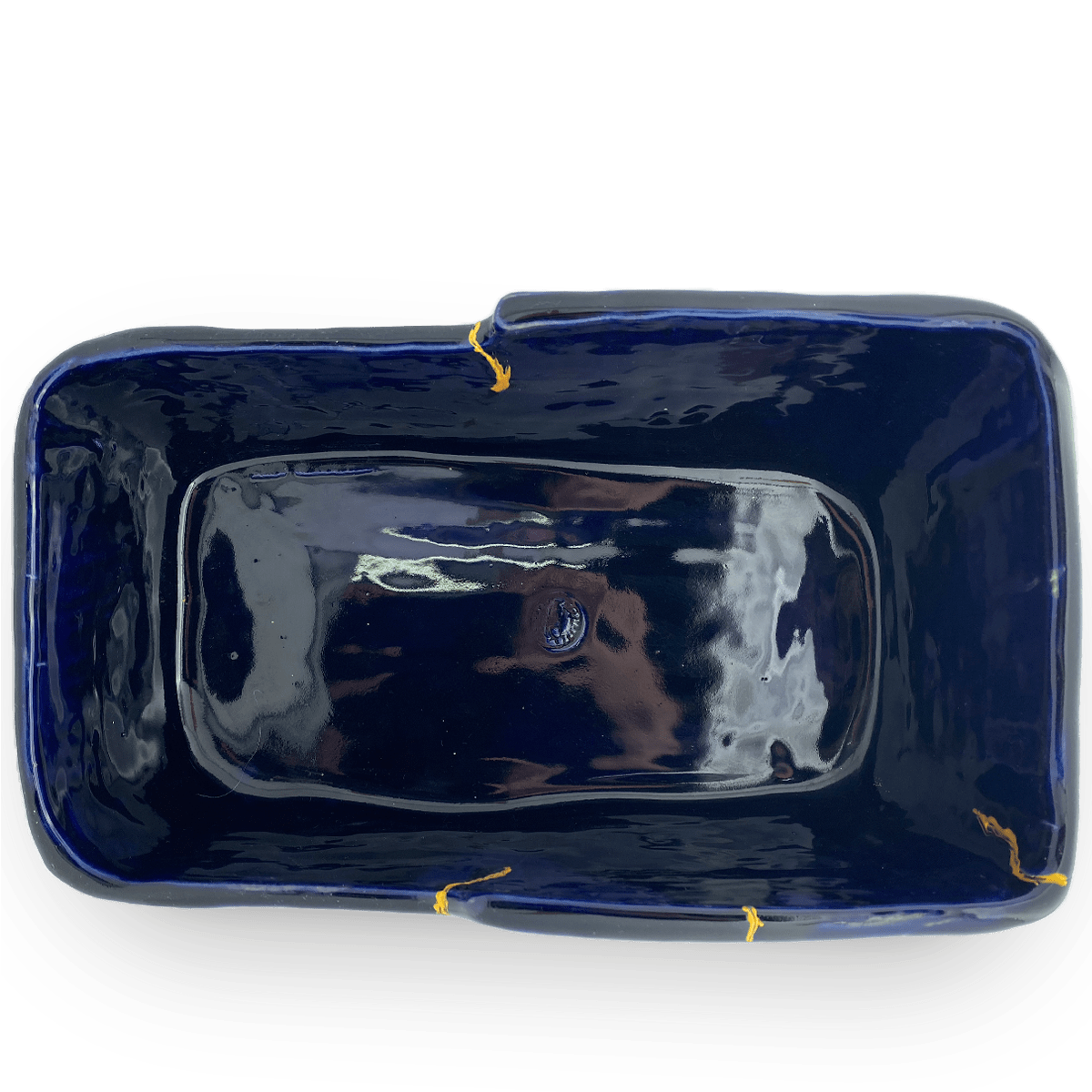 Maceta Cas Cobalto Lineas Kintsugi 3